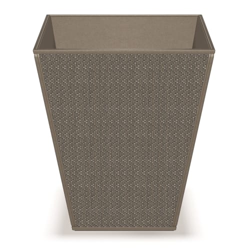 Bote de Almacenamiento Mendong Chevron con Forma de Pirámide, Gris, 12.6 Cuartos